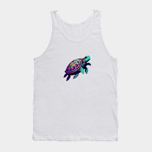 Psychedelic Six-Fin Sea Turtle Tank Top